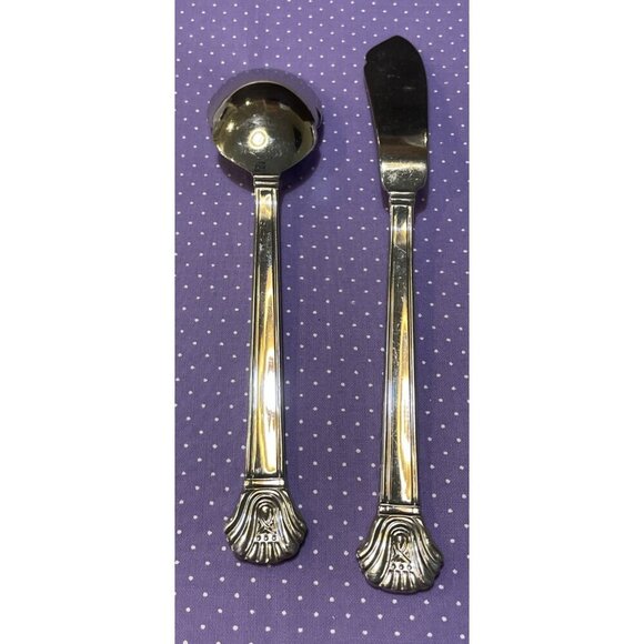 Retroneu Avignon Vendome 18/10 Stainless Korea Butter Knife Sugar Shell Spoon - Picture 2 of 4